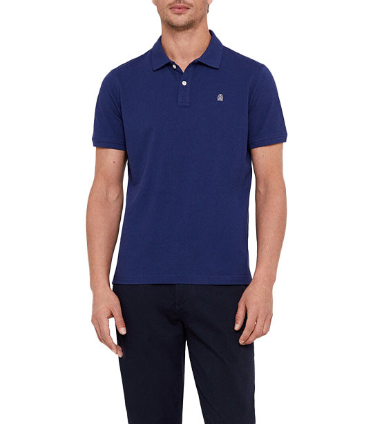 Essential Slim Polo Shirt Top Blue