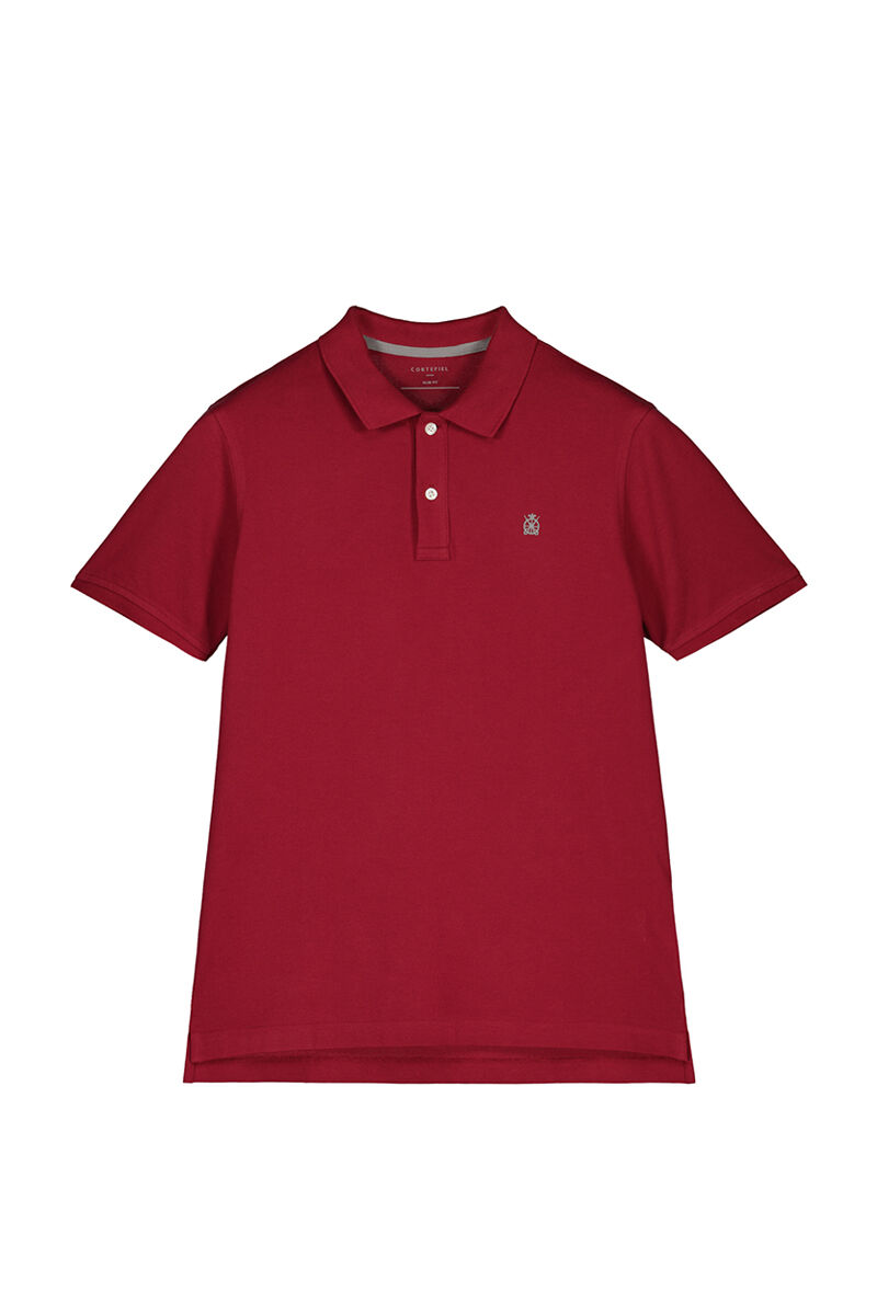 Essential Slim Polo Shirt Top Maroon