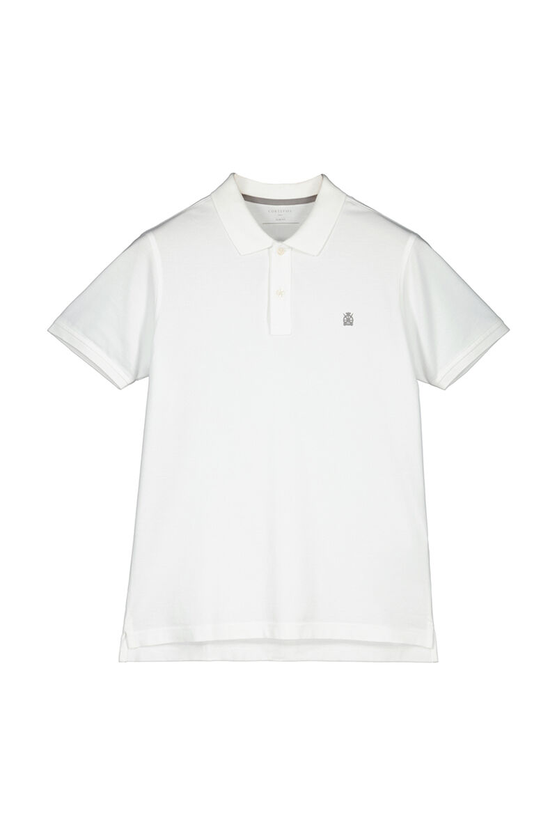 Essential Slim Polo Shirt Top White