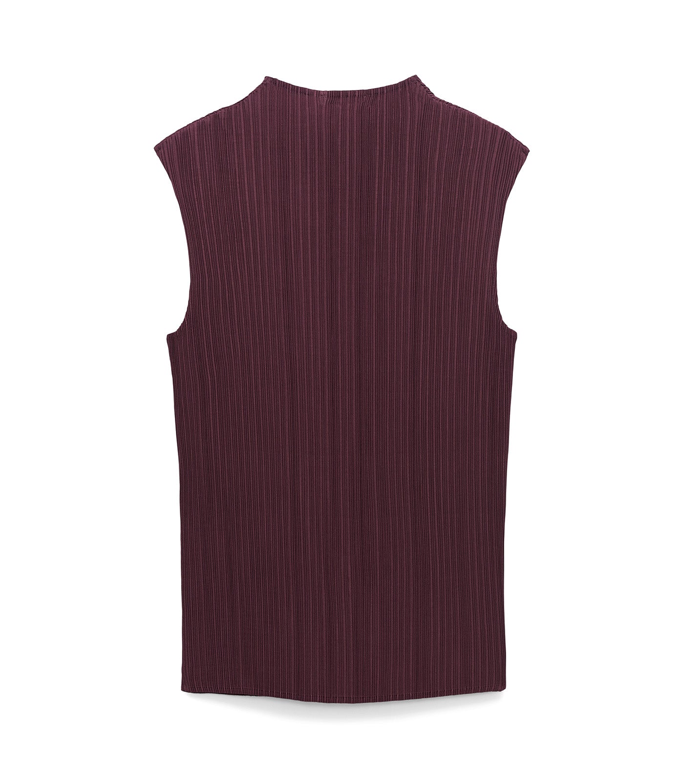 Adolfo Dominguez Perkins Collar Crinkle Top Aubergine
