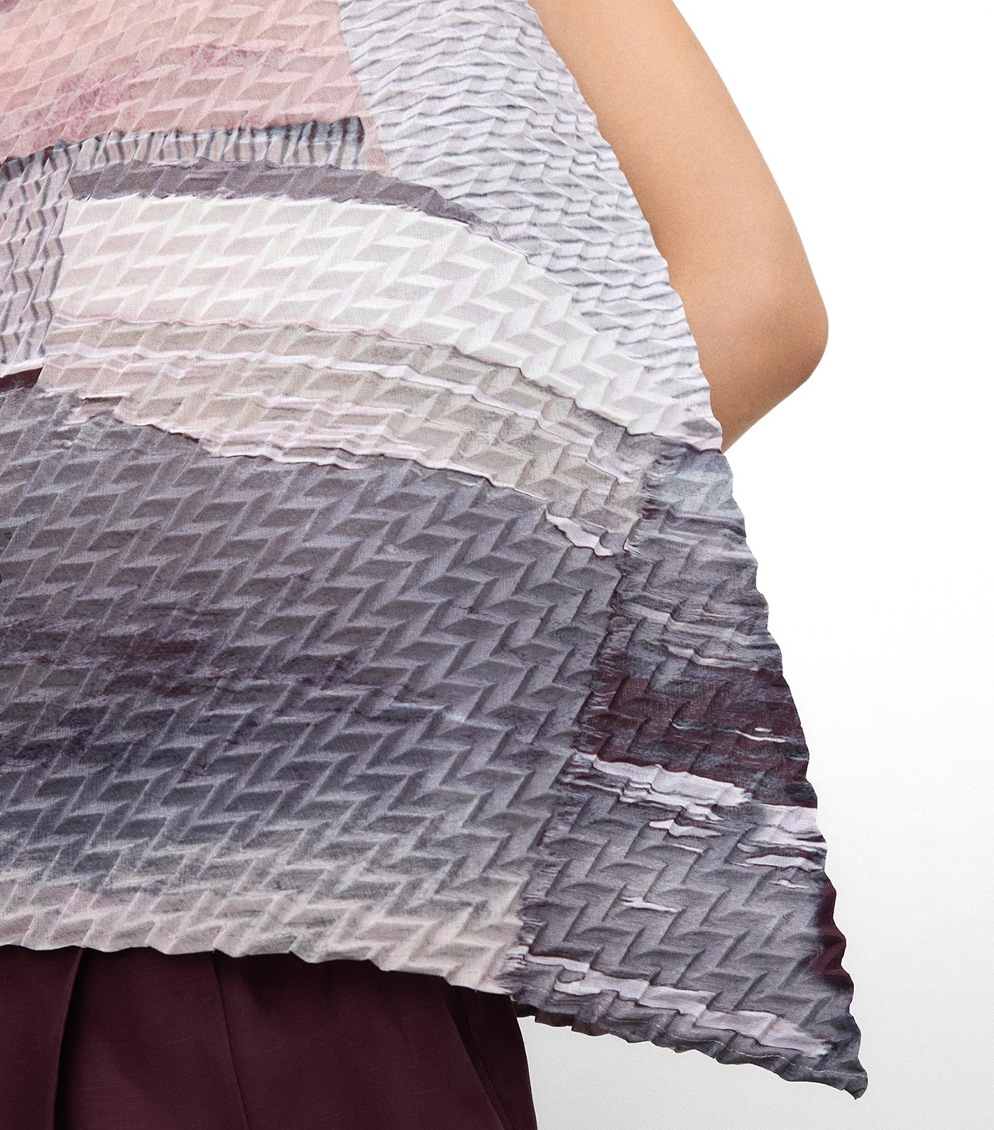 Adolfo Dominguez Crinkle Printed Asymmetric Top Multicolor