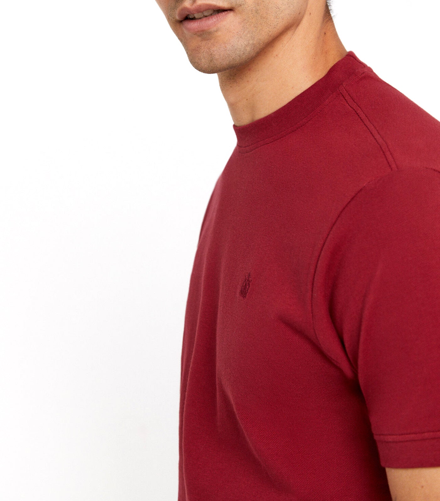 Basic Pique T-Shirt Maroon