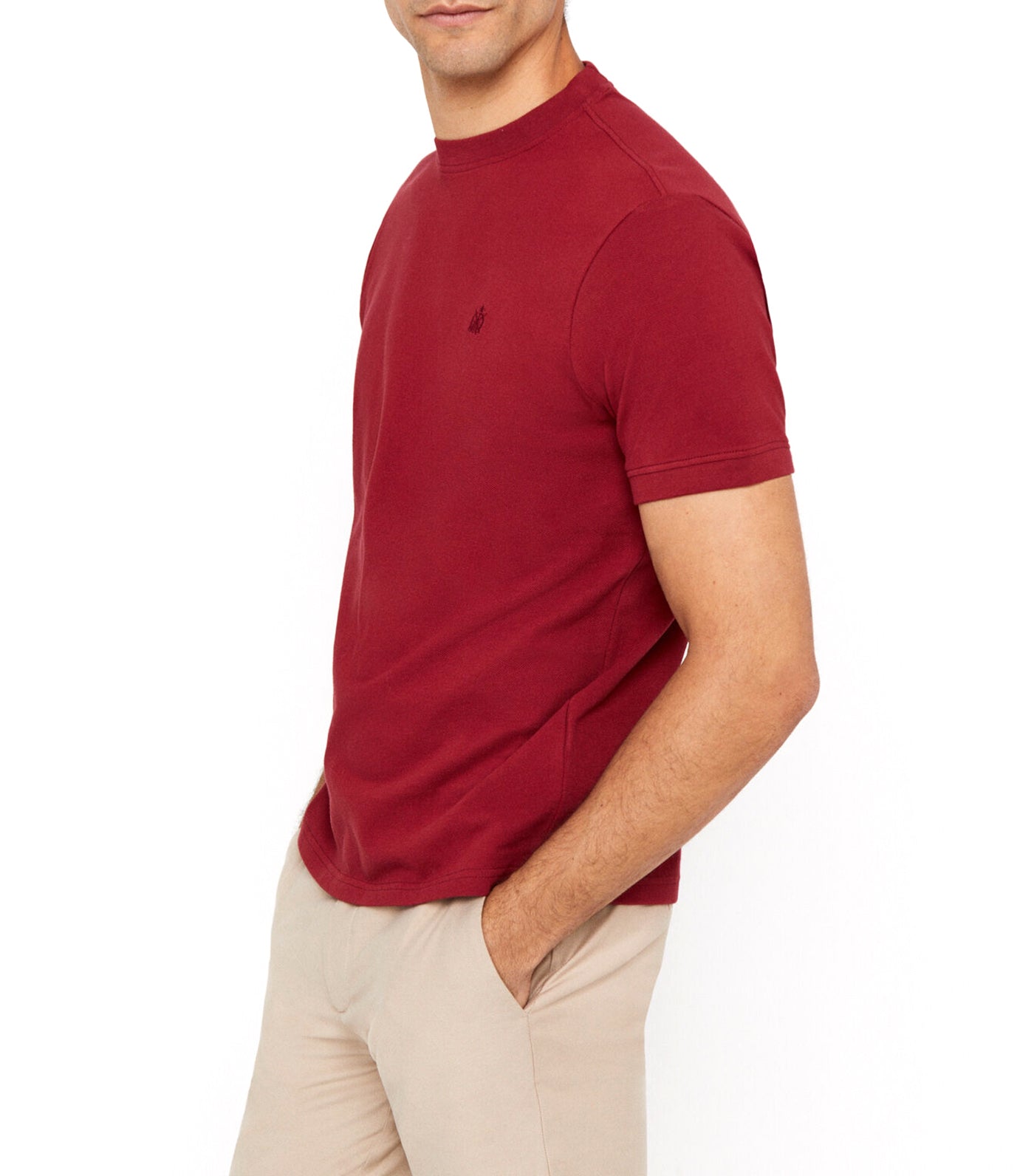 Basic Pique T-Shirt Maroon