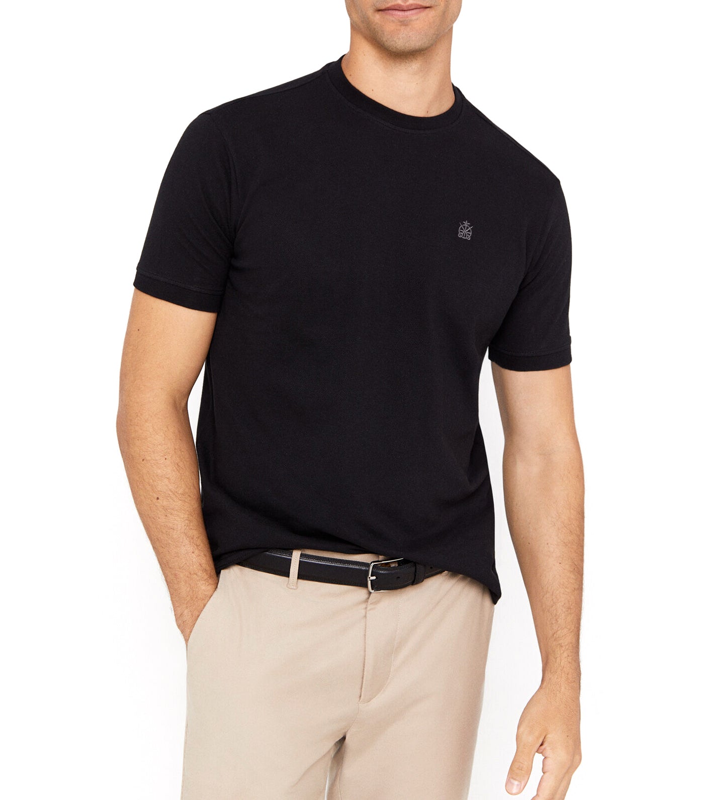 Basic Pique T-Shirt Black