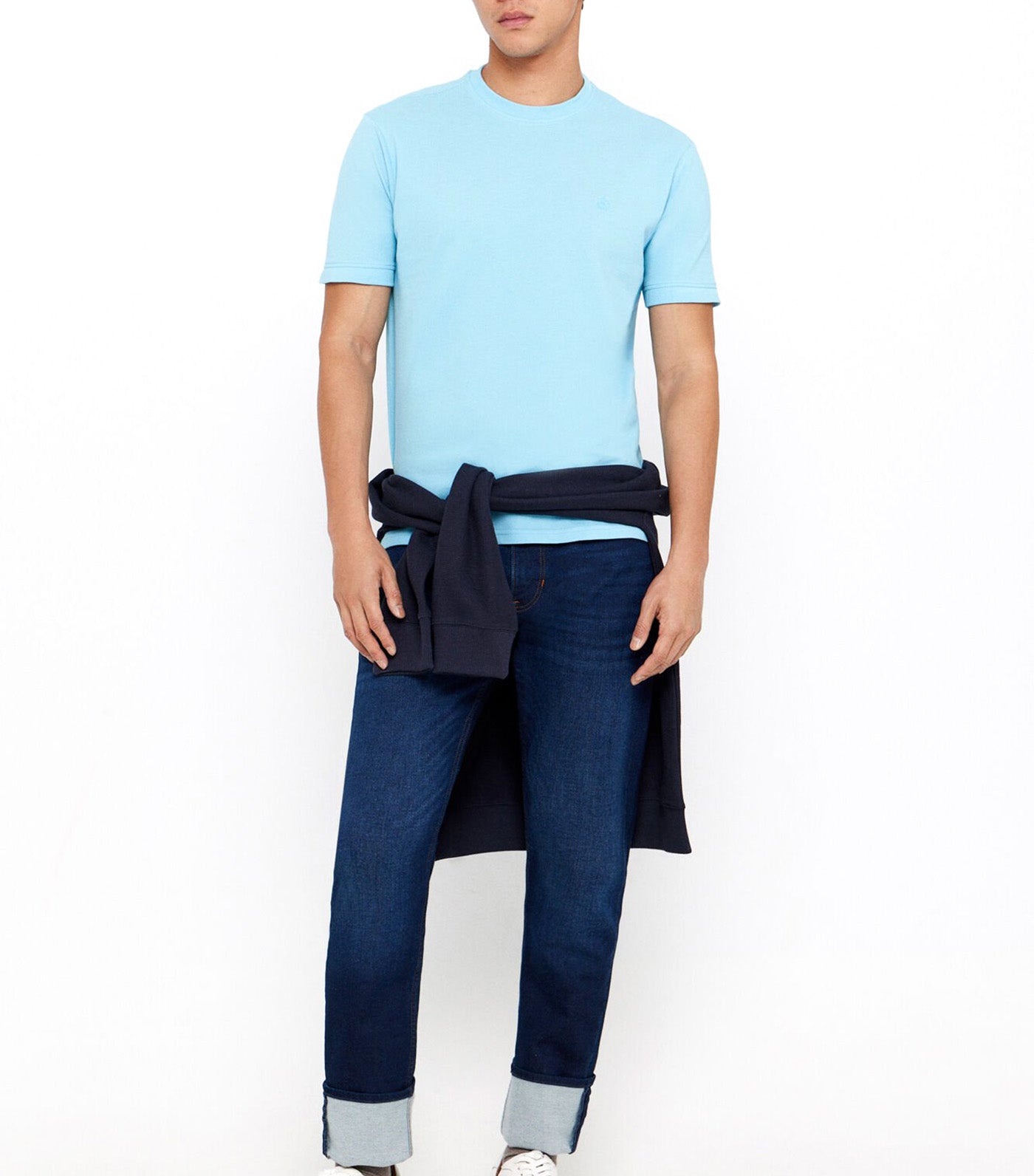 Basic Piqué T-shirt Dark Blue