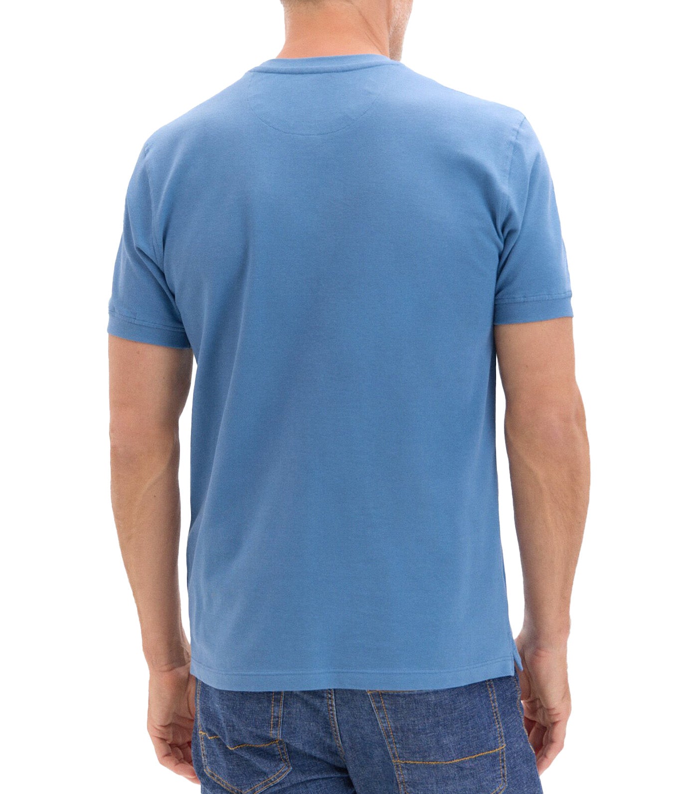 Basic Piqué T-Shirt Medium Blue