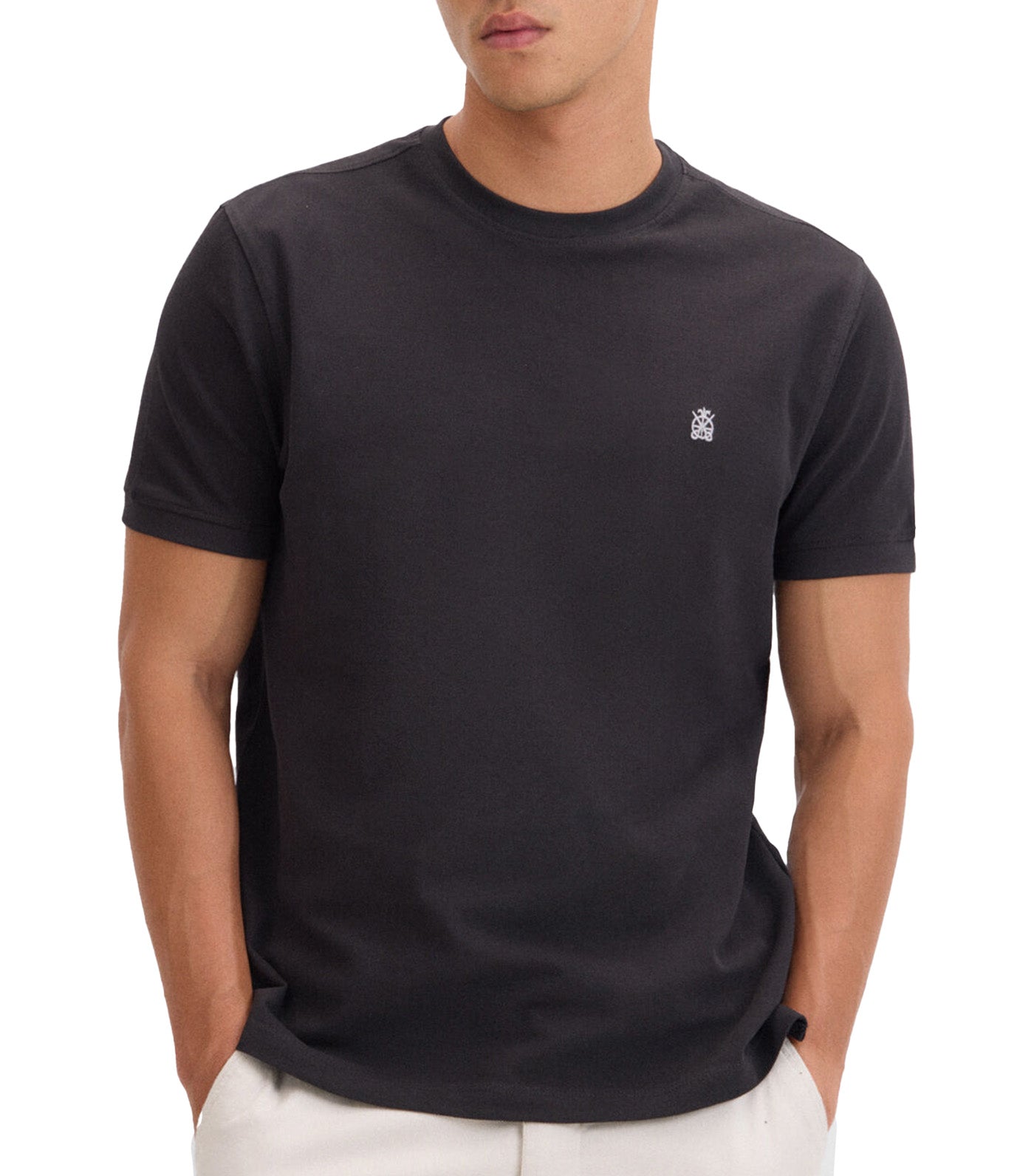 Basic Piqué T-Shirt Black
