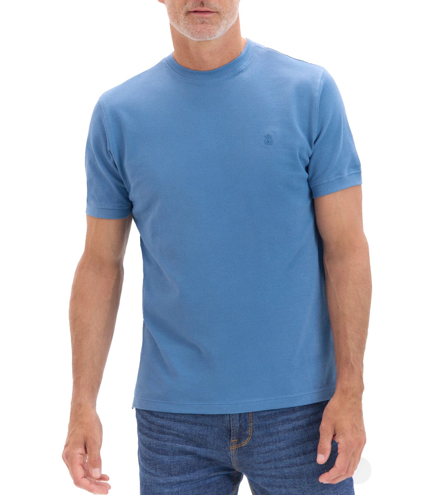 Basic Piqué T-Shirt Medium Blue