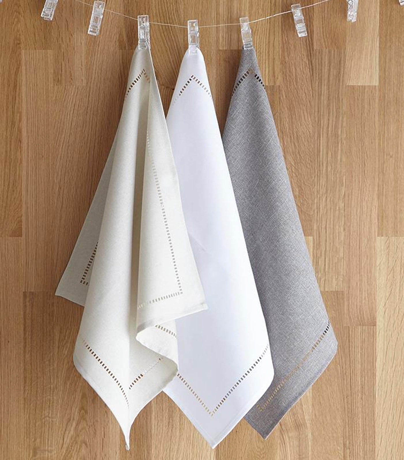 Harman Hemstitch Linen Look Table Napkin - Set of 4