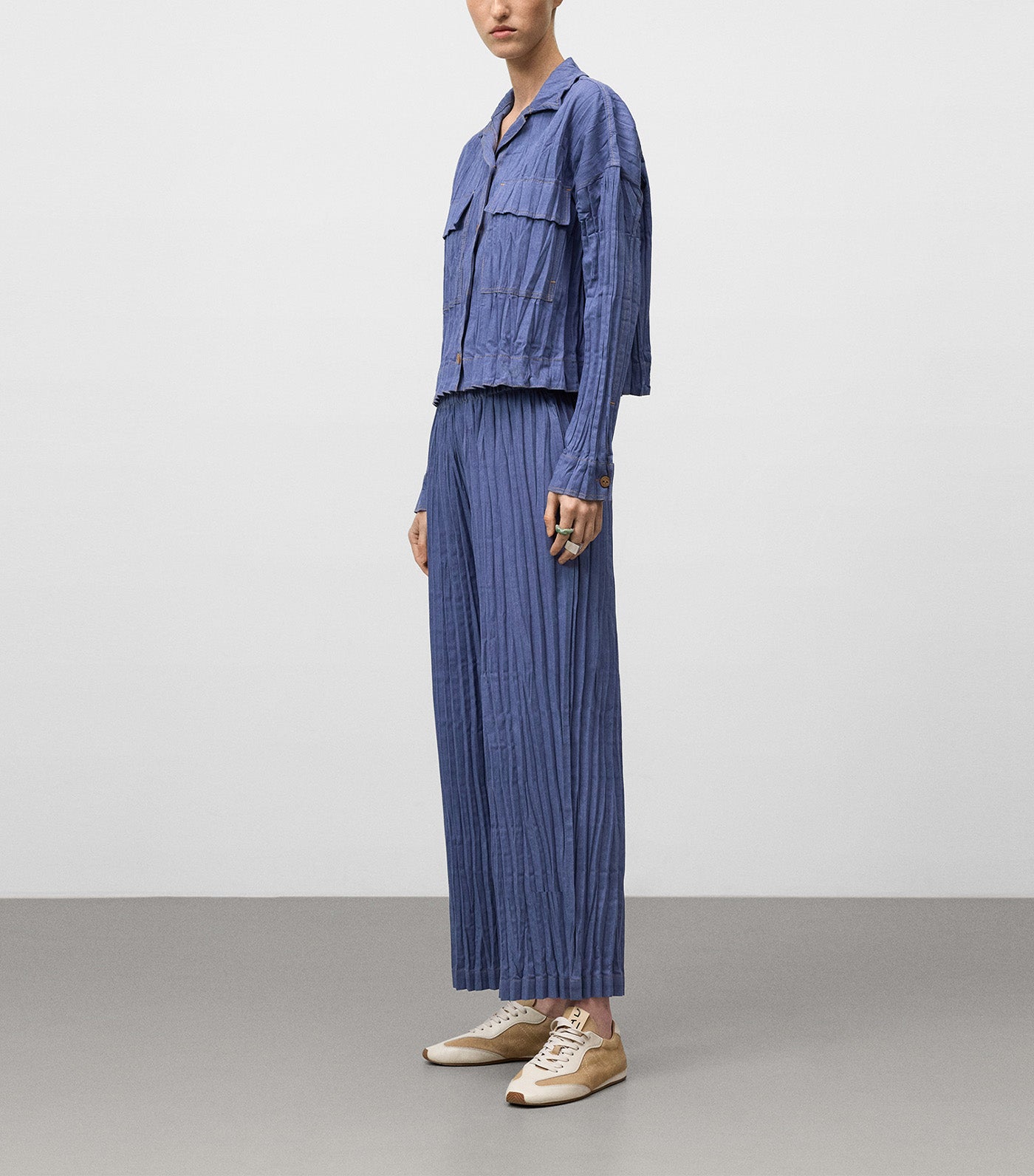 Adolfo Dominguez Crinkle Shirt Blue