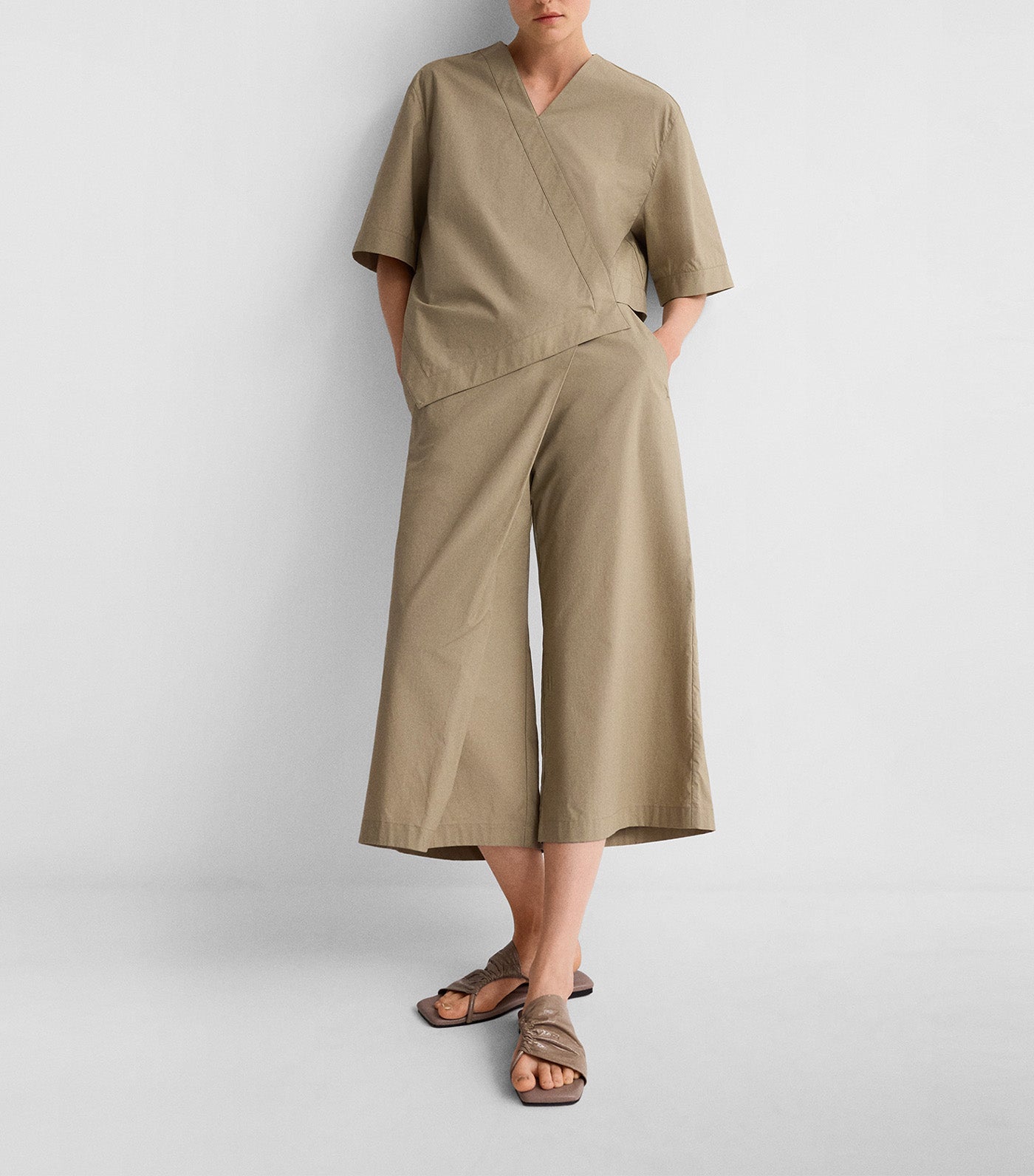 Cotton Asymmetrical Top Stone