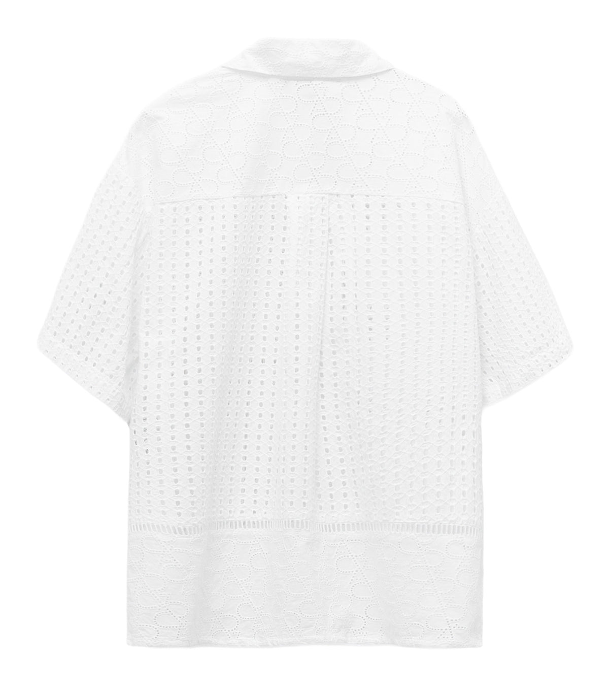 Poplin Shirt With English Embroidery White