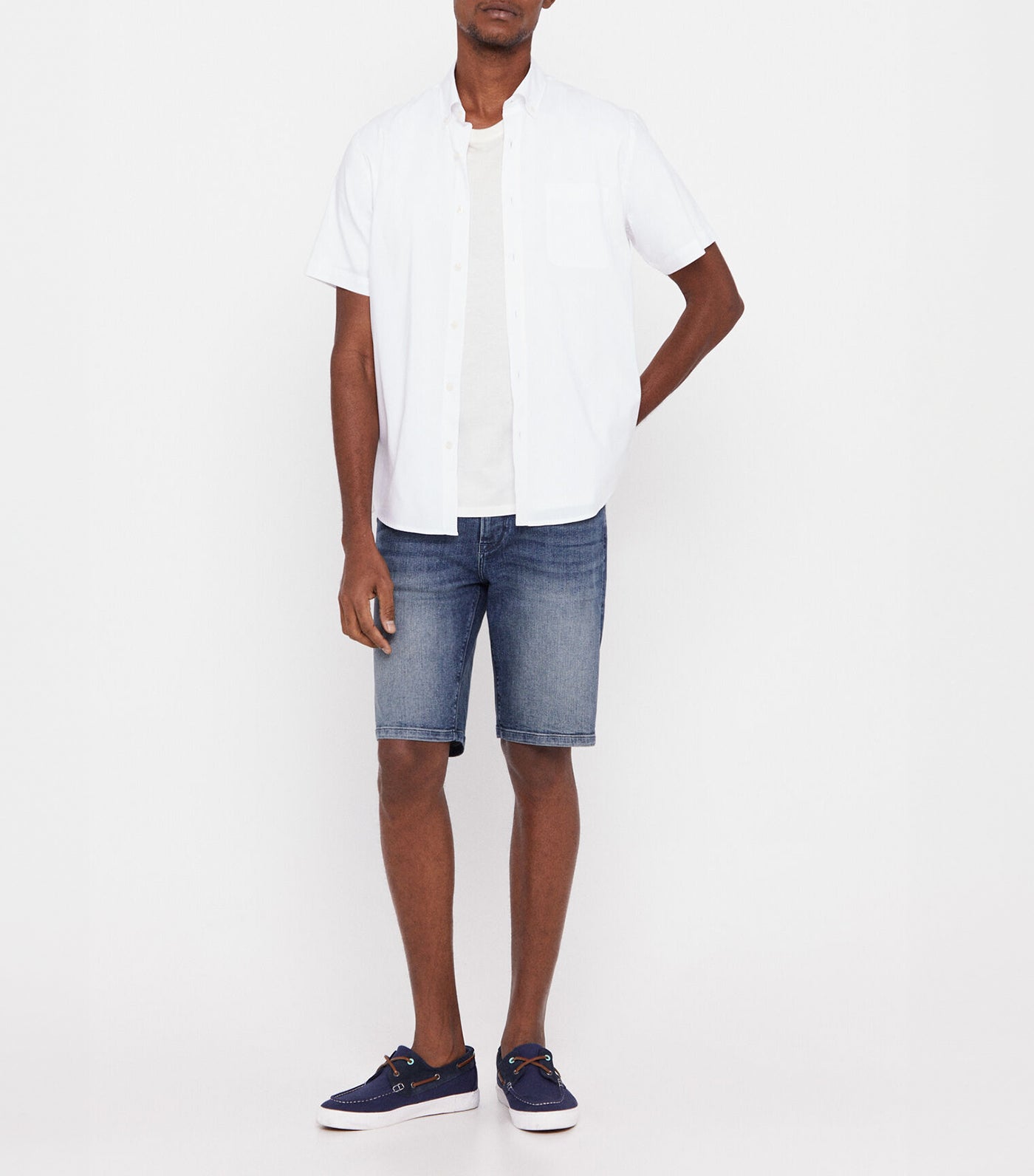 Plain Coolmax Short Sleeve Shirt White