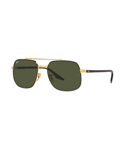 RB3699 Sunglasses Black on Gold and Green
