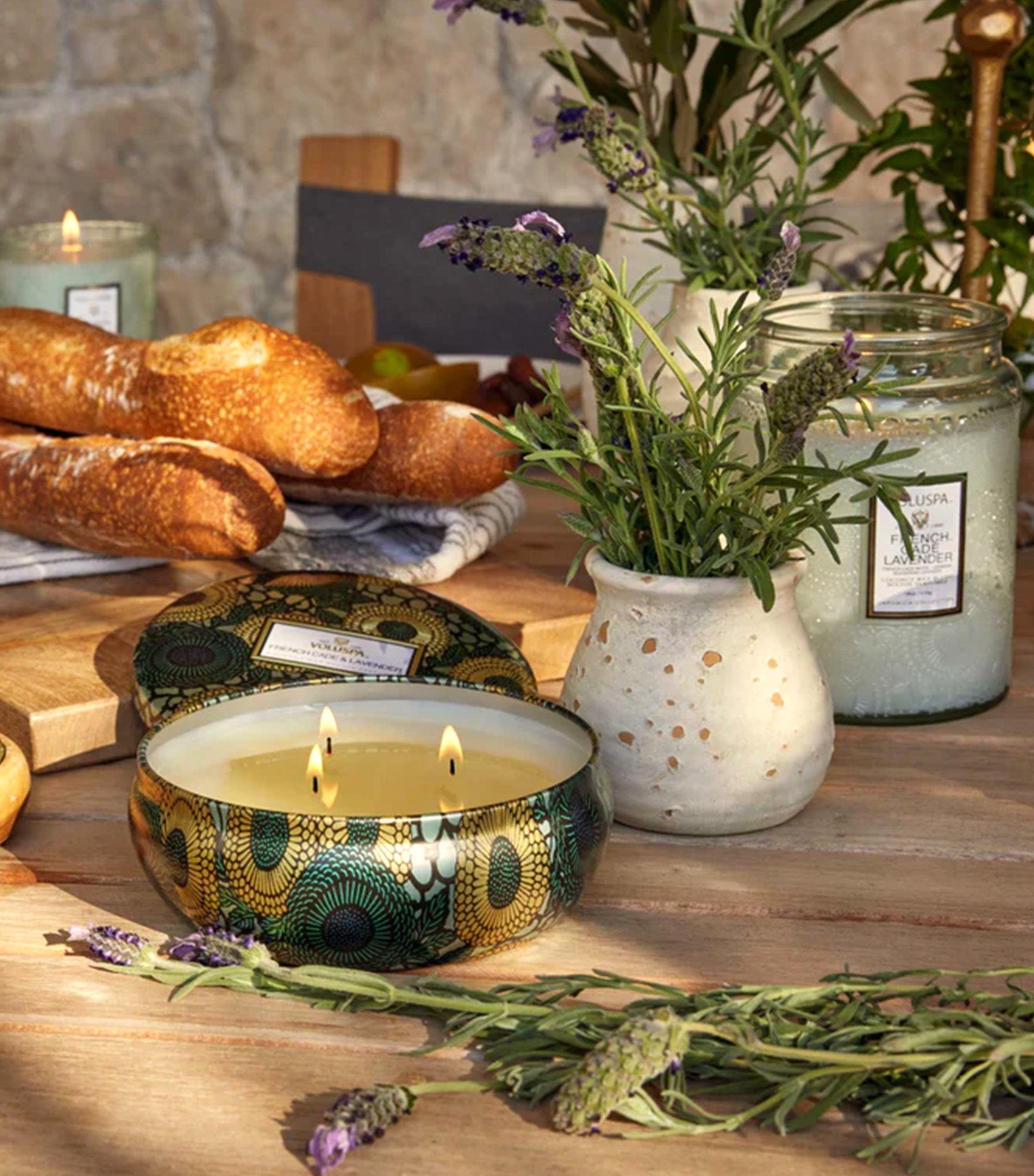 French Cade Lavender 3 Wick Tin Candle