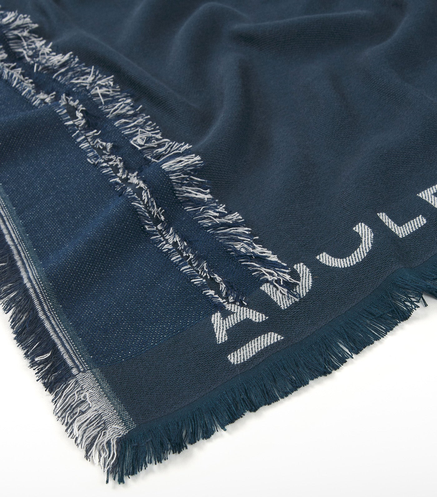 Printed Jacquard Shawl Indigo