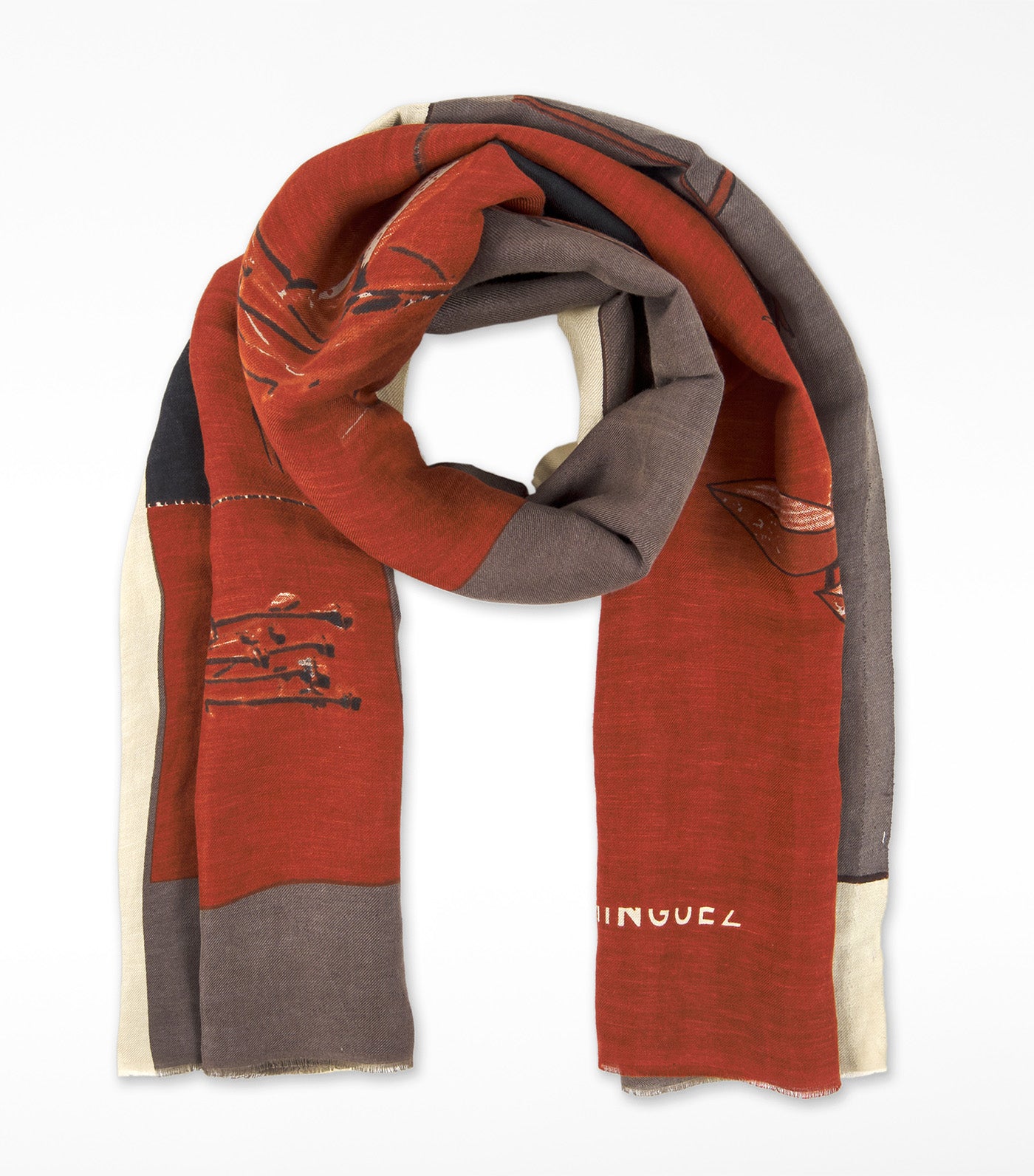 Linen and Modal Printed Shawl