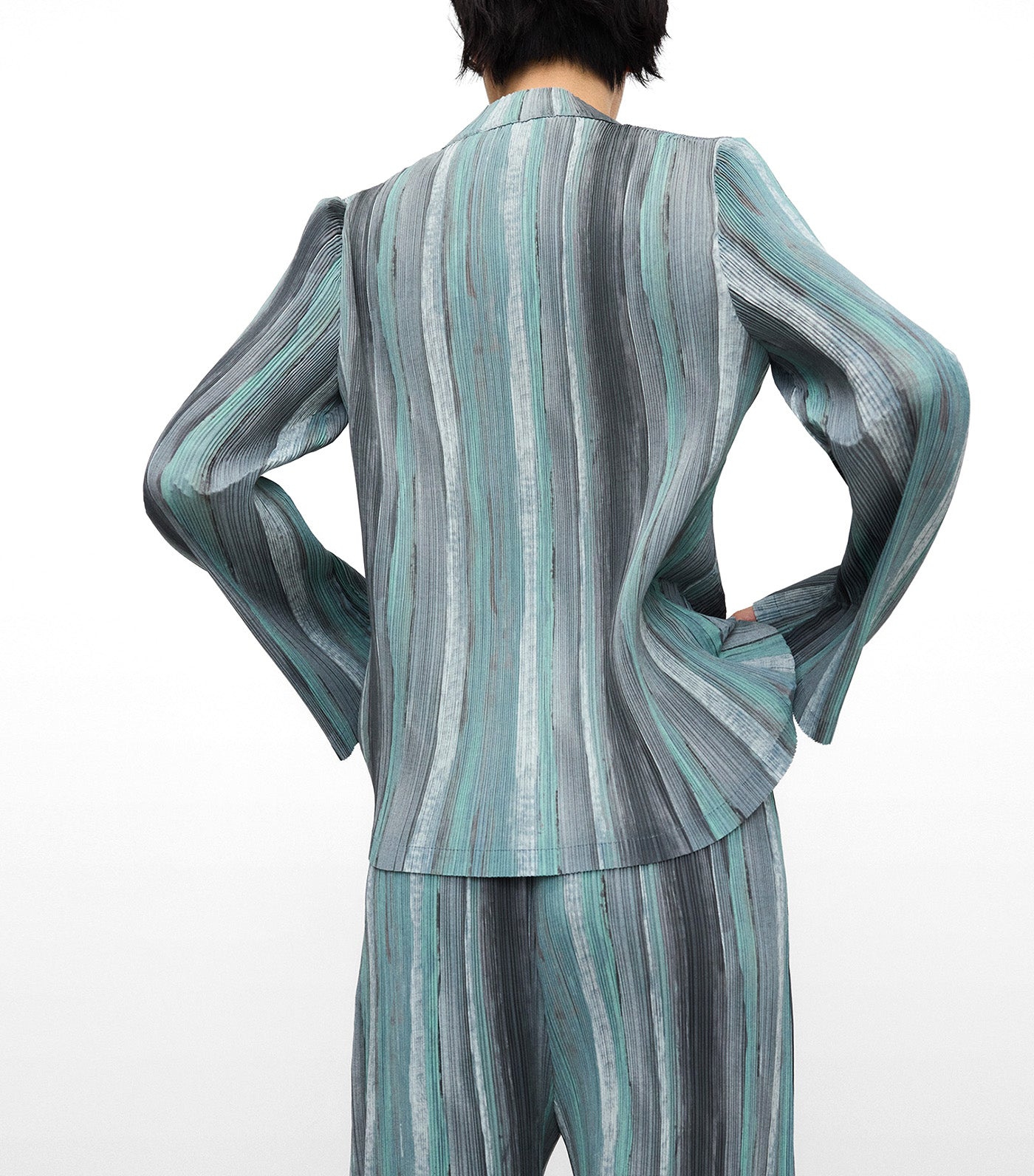 Printed Crinkle Jacket Multicolor