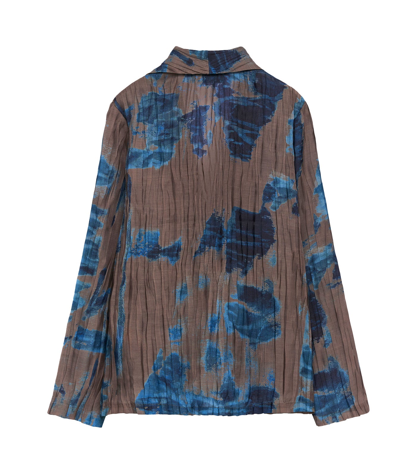 Adolfo Dominguez Printed Crinkle Blazer Taupe Print