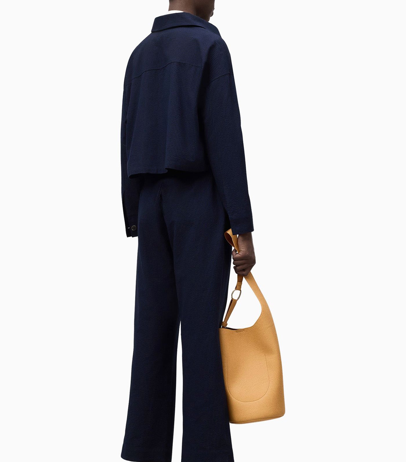 Cotton Seersucker Jacket Blue Stripe