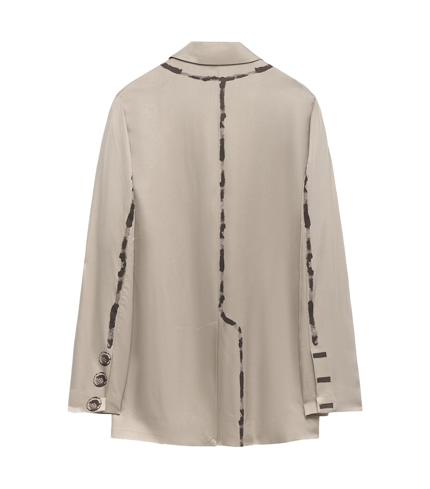 Viscose Straight Blazer Taupe