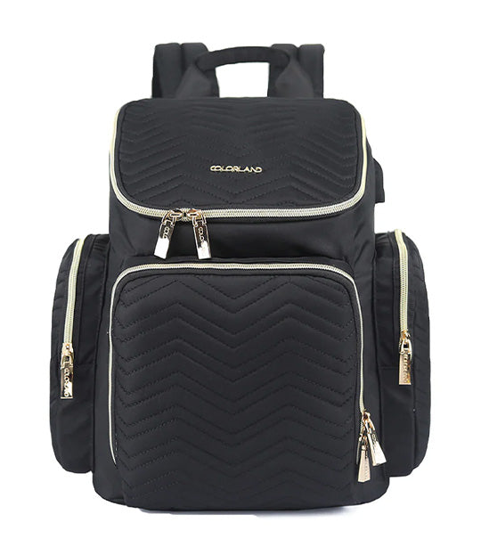 Georgia Baby Changing Backpack Black