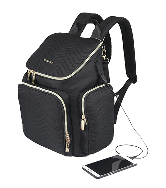 Georgia Baby Changing Backpack Black