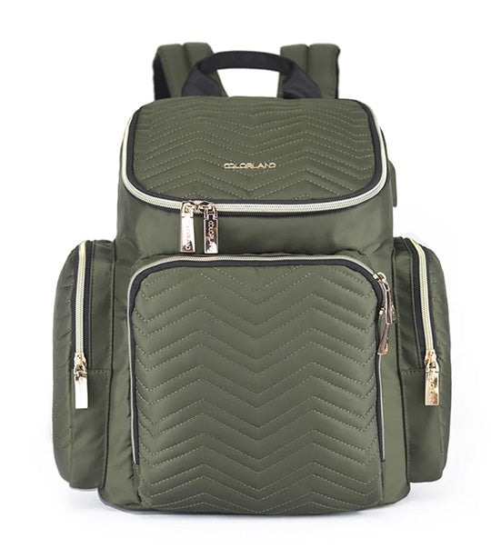 Georgia Baby Changing Backpack Green