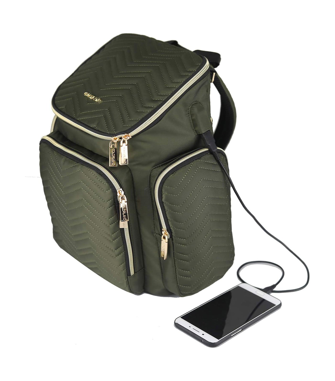 Georgia Baby Changing Backpack Green