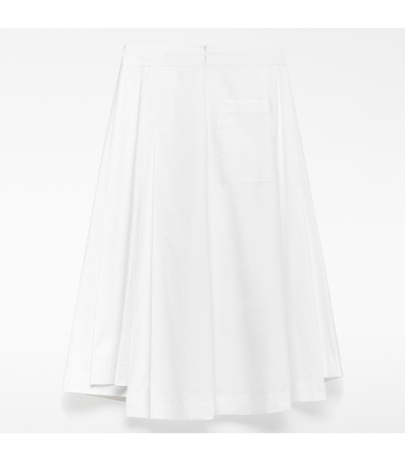 Organic Cotton Pleated Skirt White