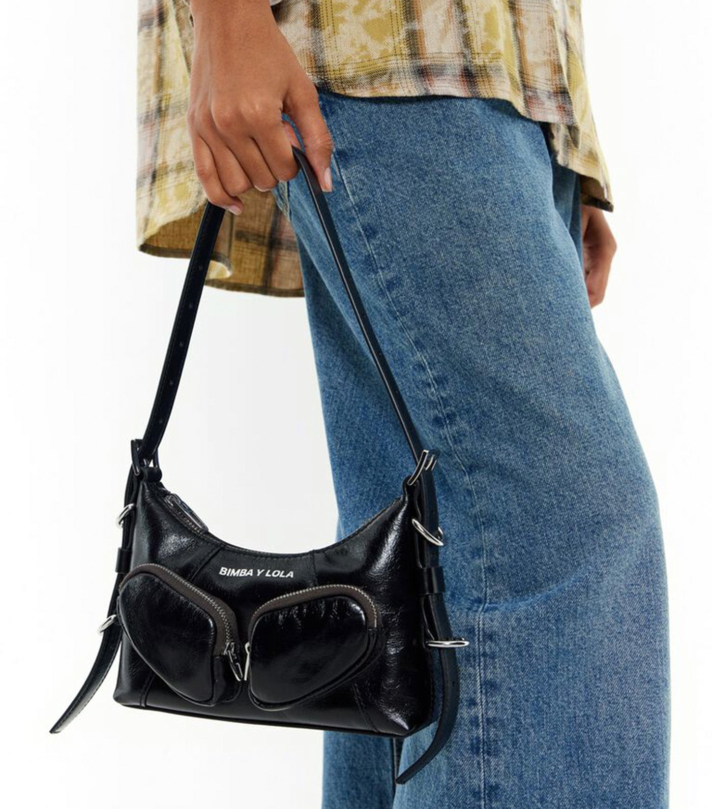 Mini Leather Pocket Slouch Bag