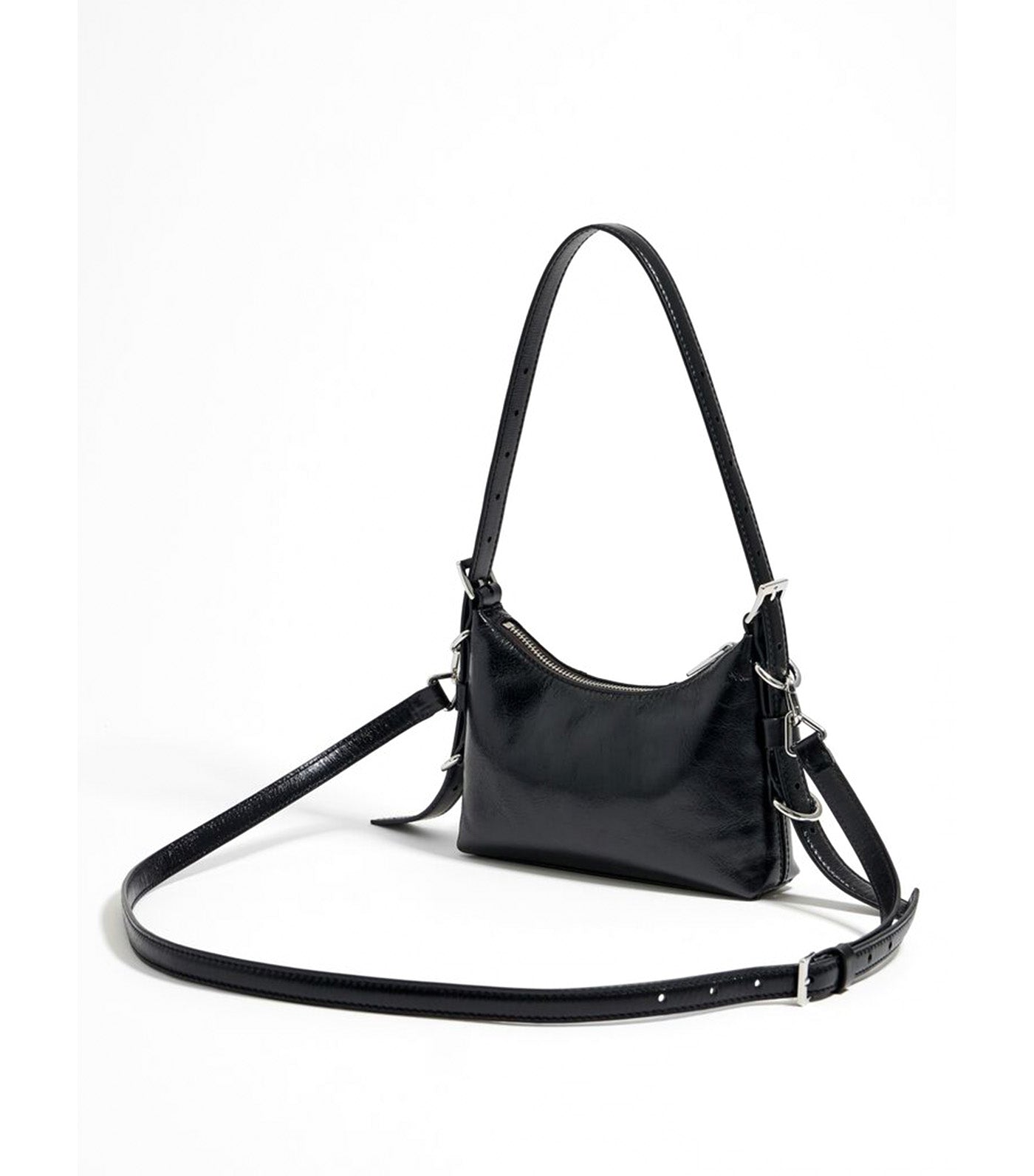 Mini Leather Pocket Slouch Bag