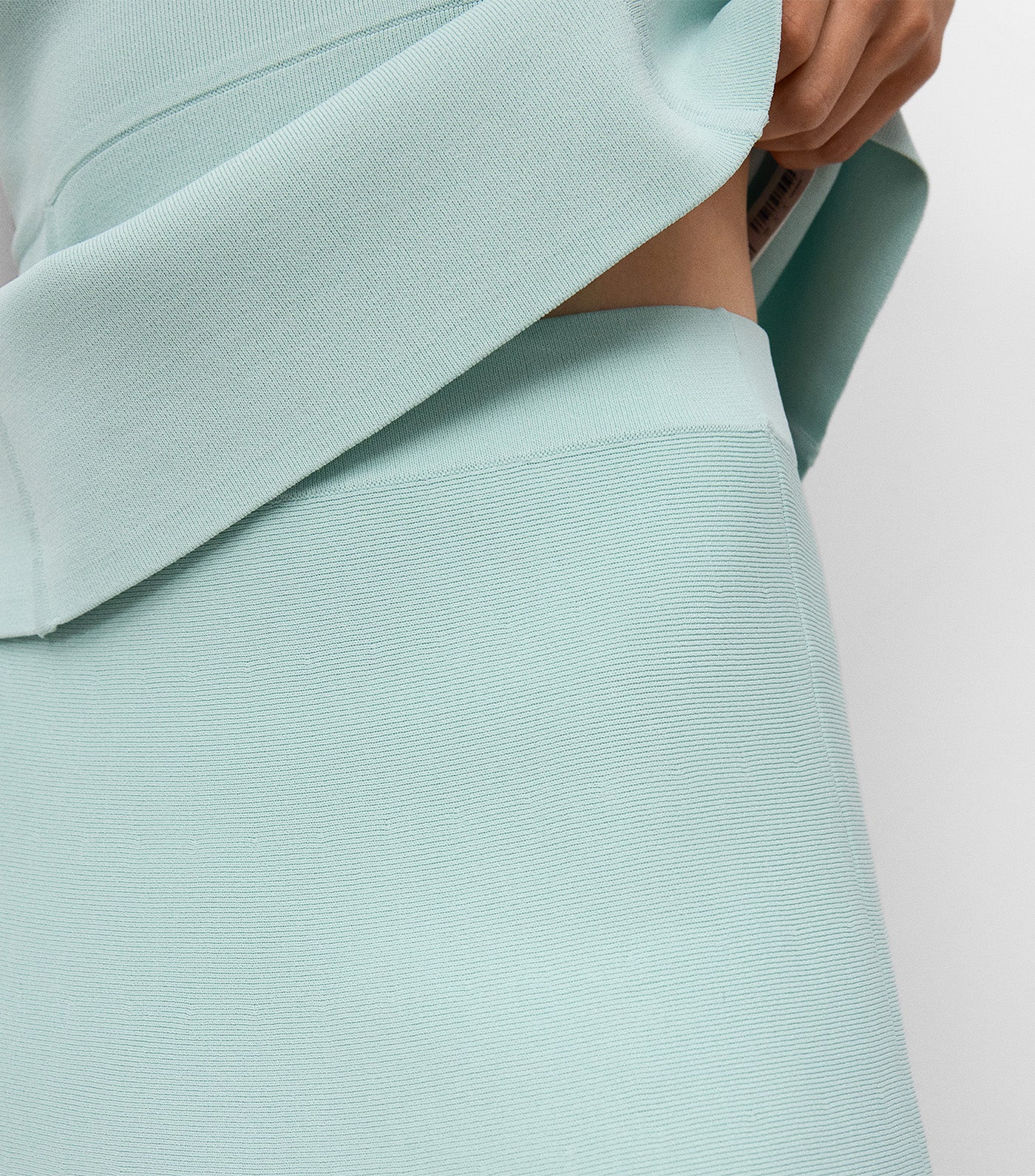 A-Line Knit Skirt Sea Water Green