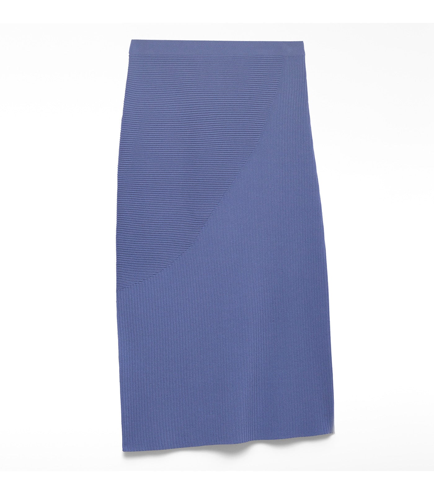 Ribbed Midi Skirt Blue/Gray