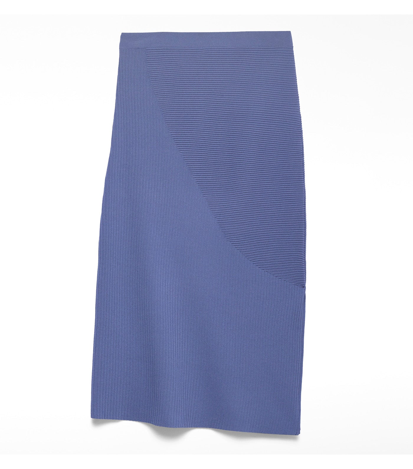 Ribbed Midi Skirt Blue/Gray