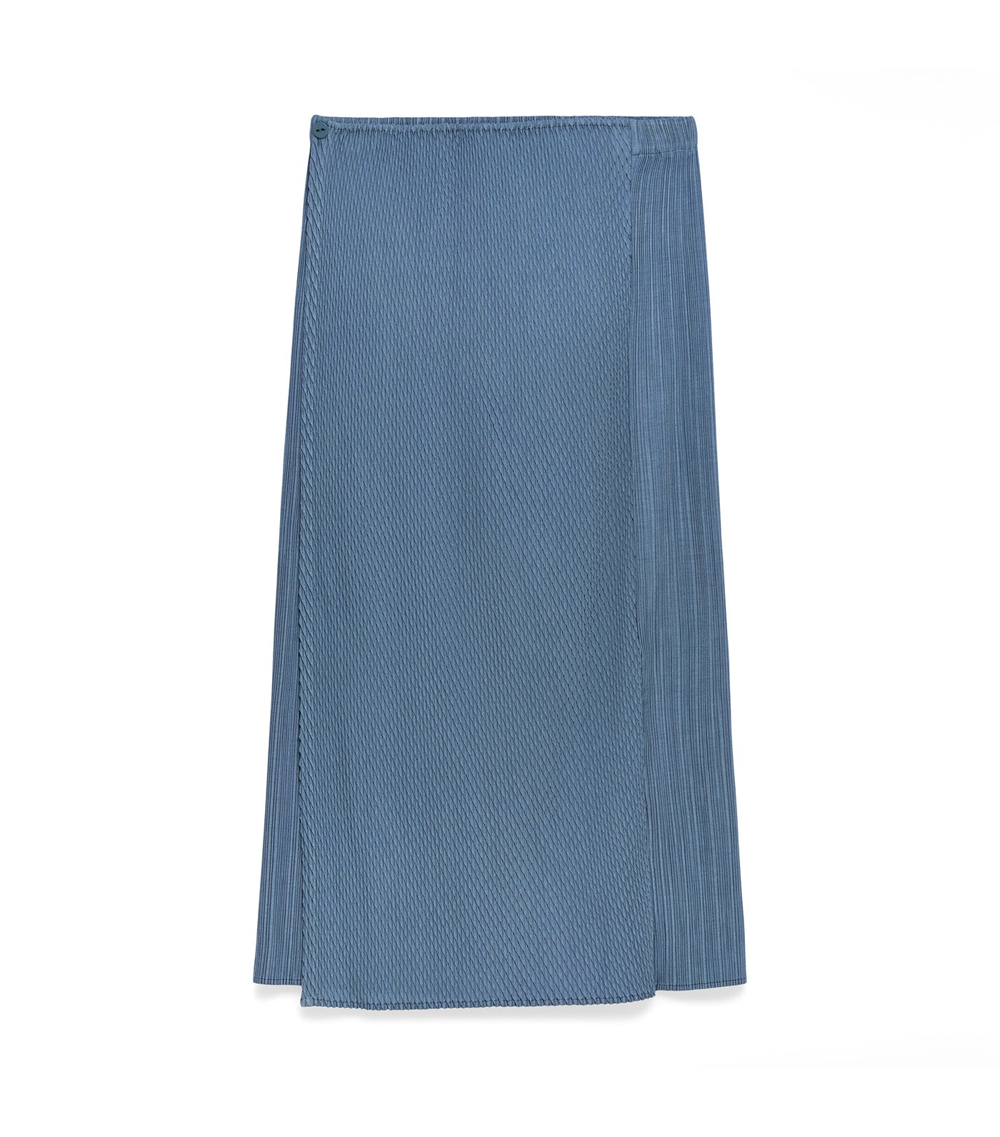 Straight Crinkle Skirt Gray-Blue