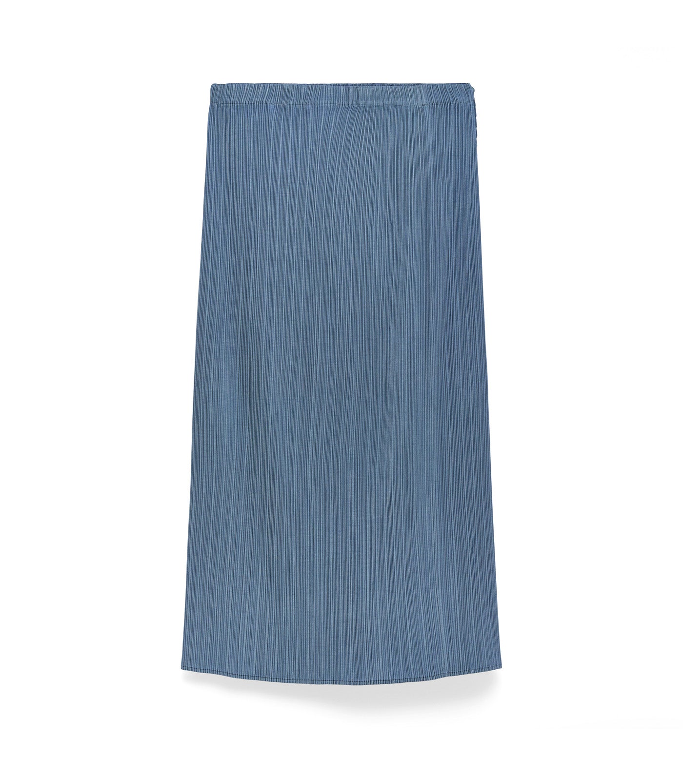 Straight Crinkle Skirt Gray-Blue
