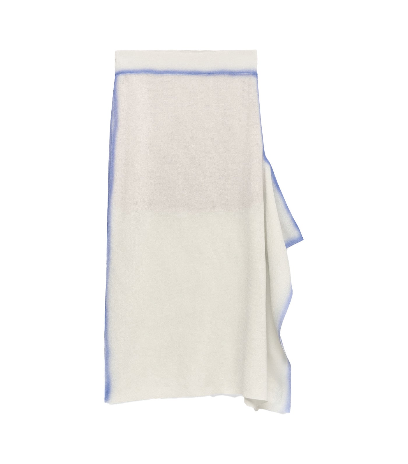 Double-Knit Skirt Ecru/Navy