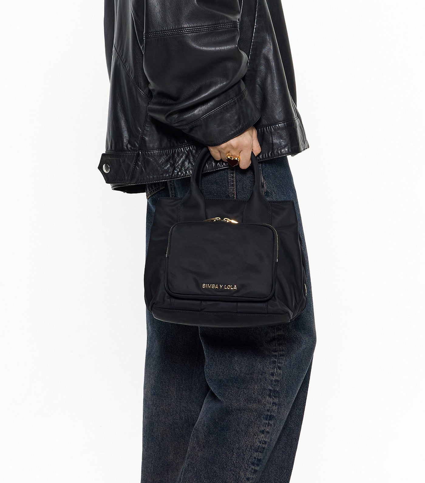 Medium Nylon Pocket Handbag