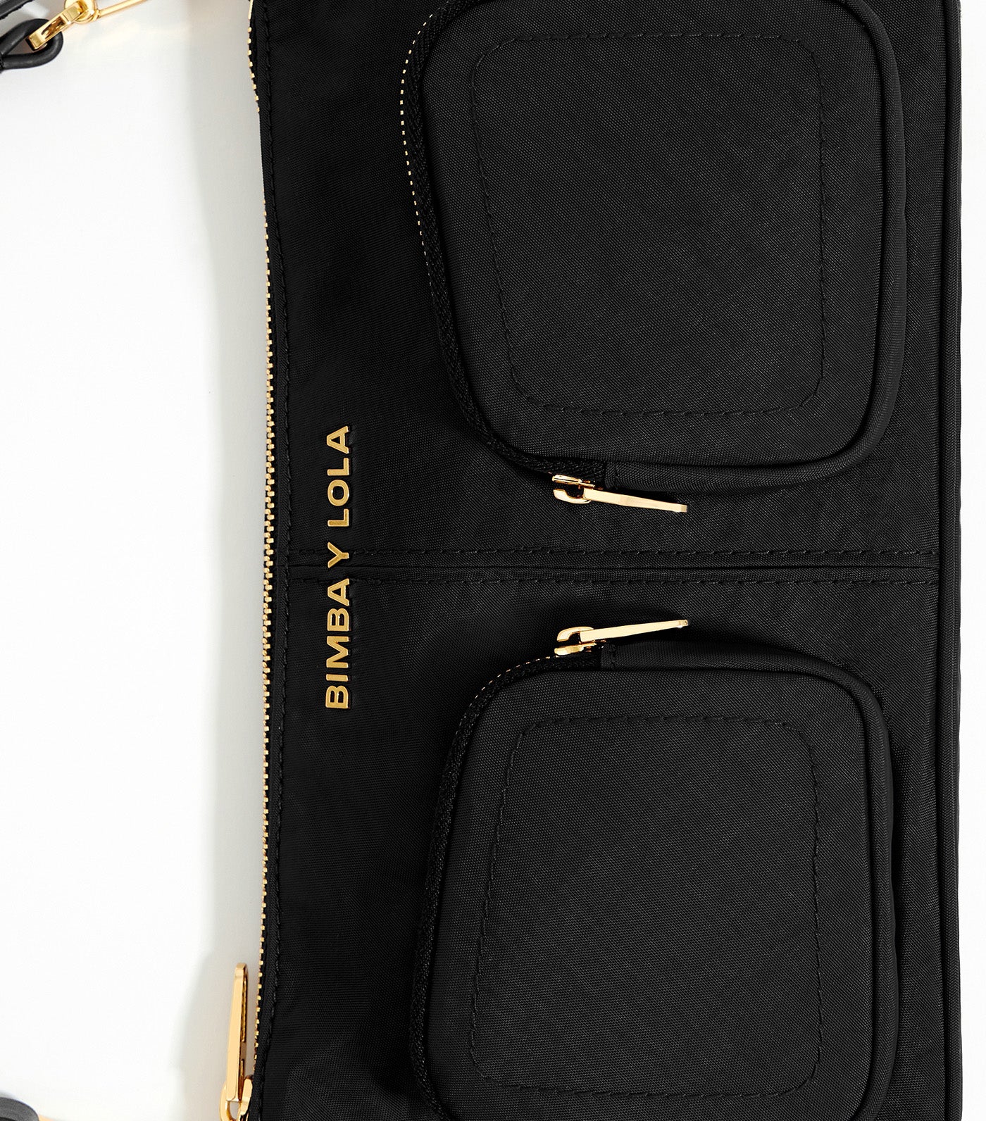 Small Nylon Pocket Crossbody Bag Black