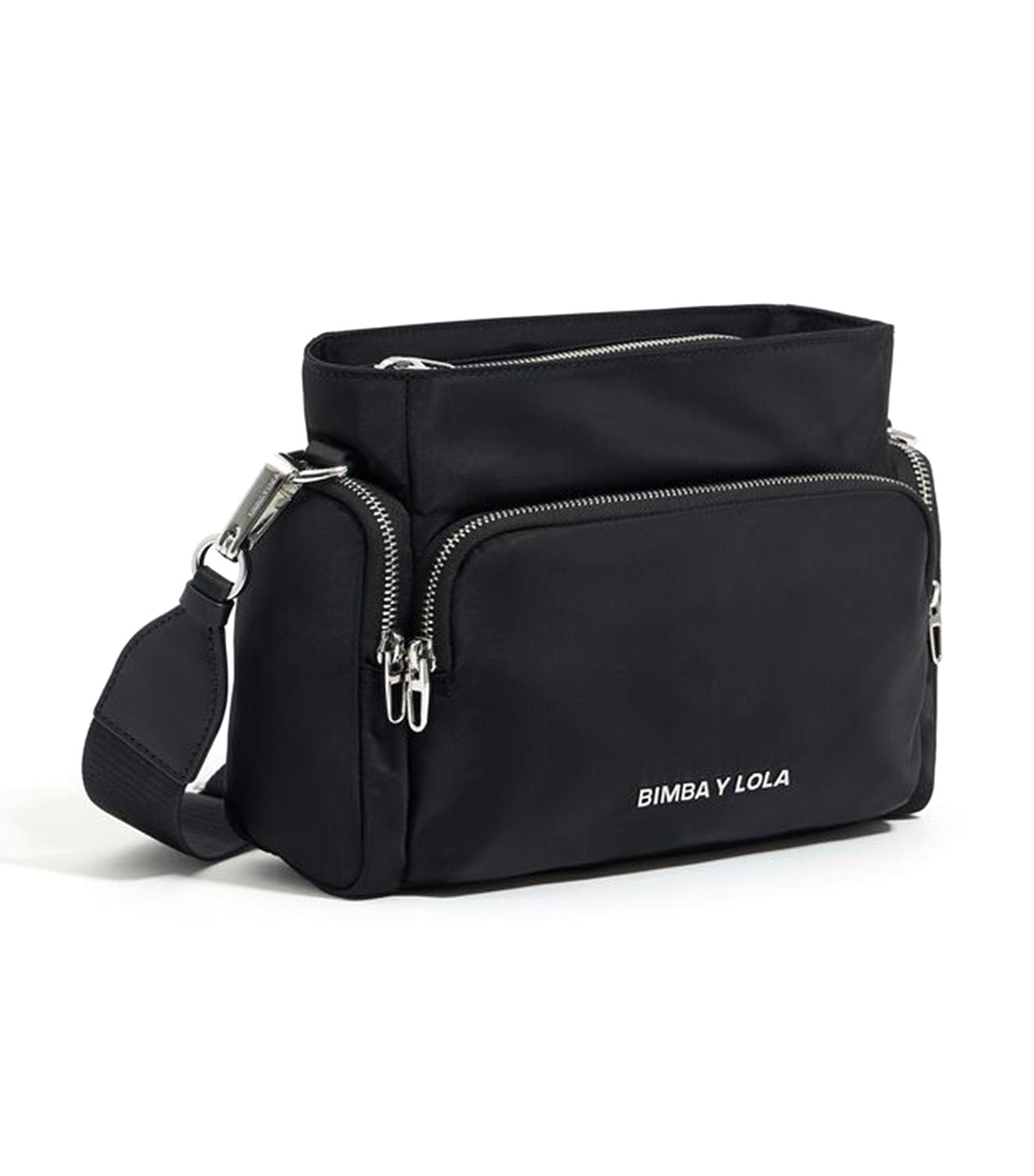 Medium Nylon Crossbody Bag Black