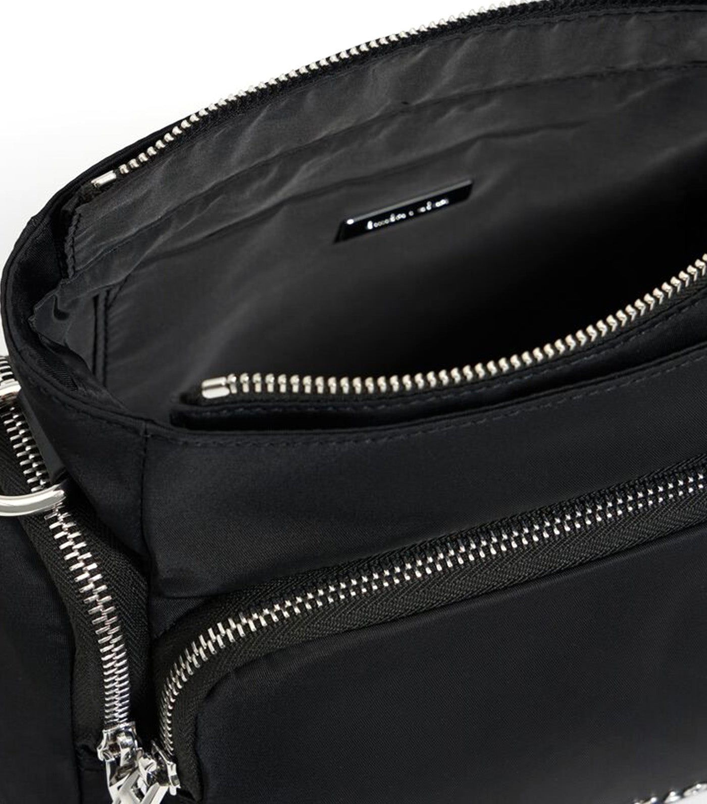 Medium Nylon Crossbody Bag Black