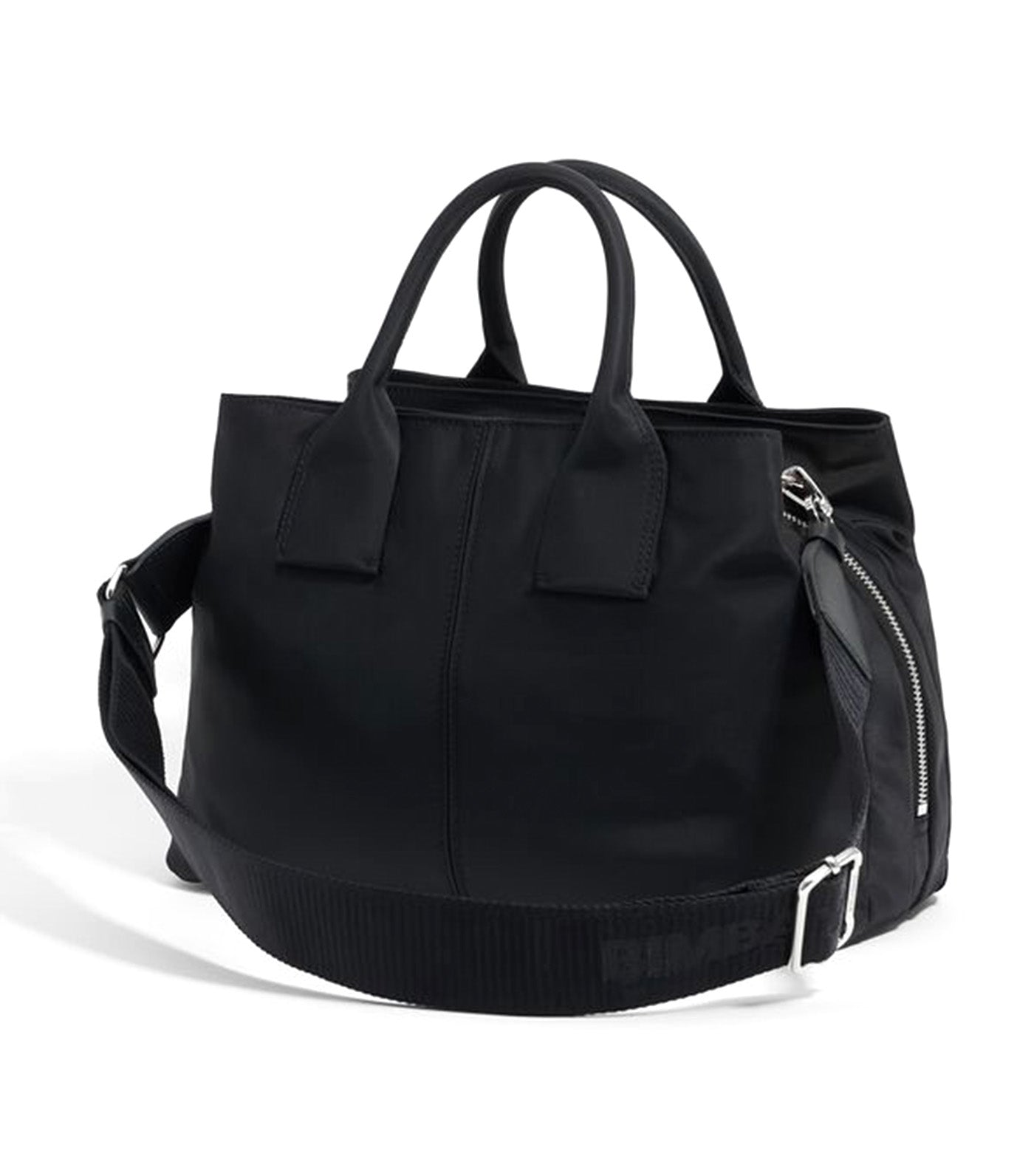 Large Nylon Pocket Handbag Black