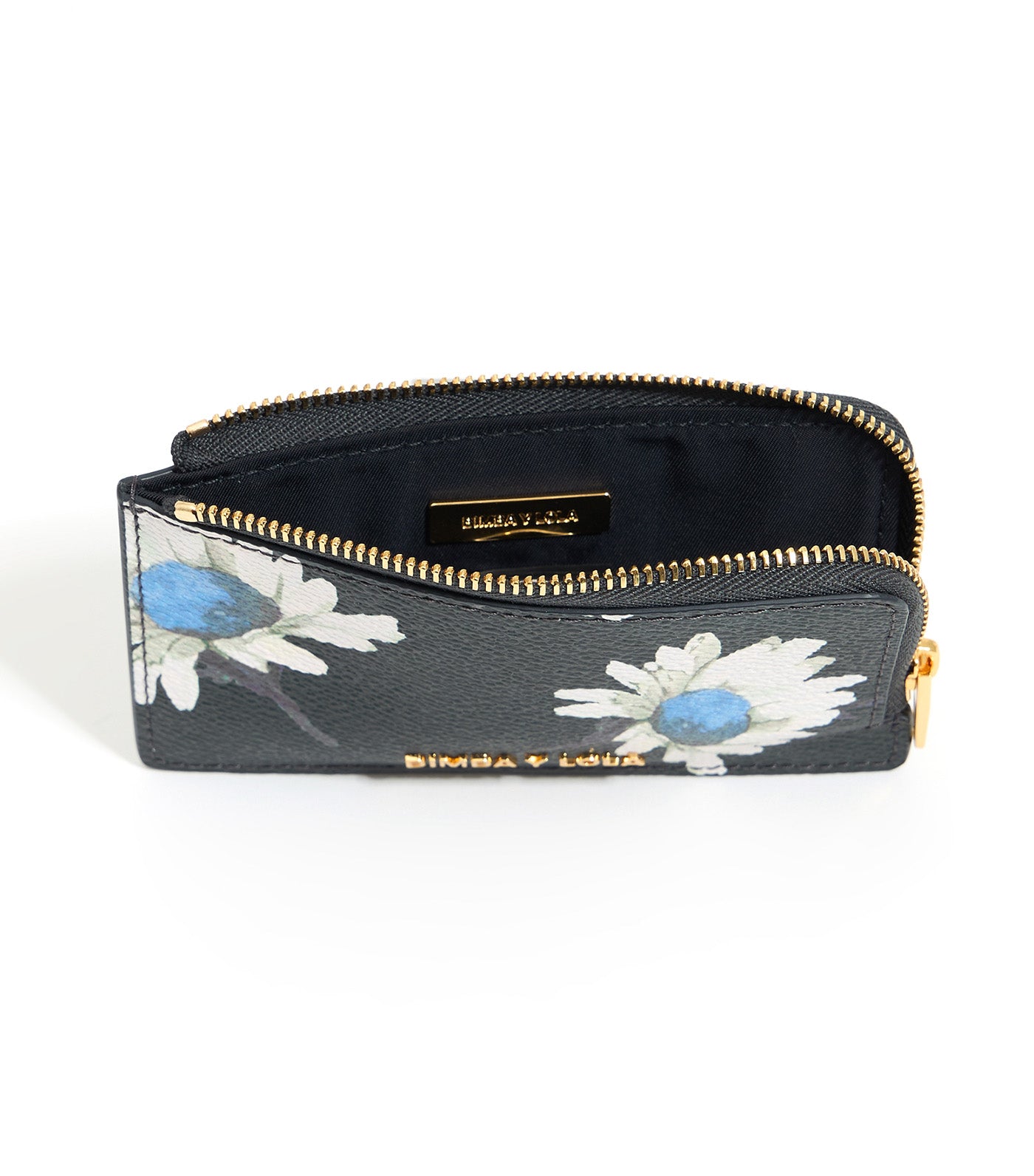 Daisy Card Holder/Coin Purse Anthracite