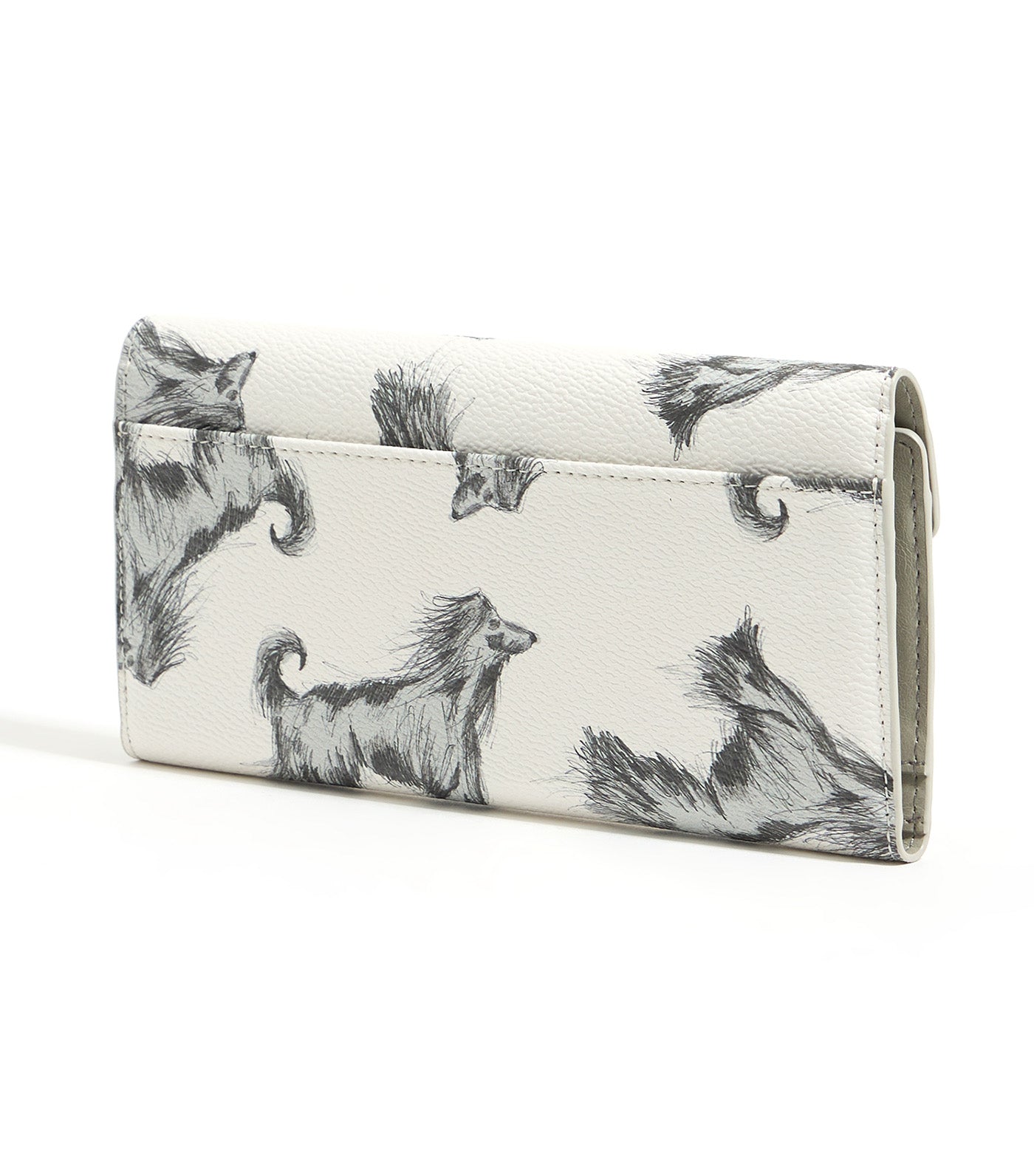 Pencil Greyhound Continental Wallet Gray