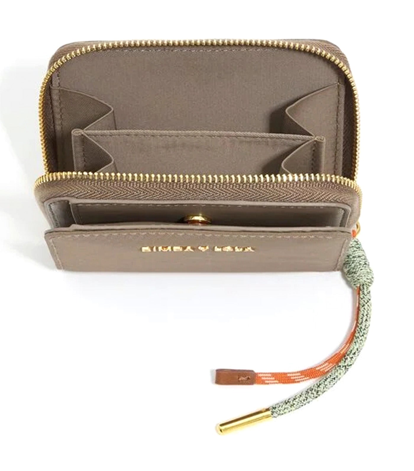 Nylon Flap Purse Khaki Brown