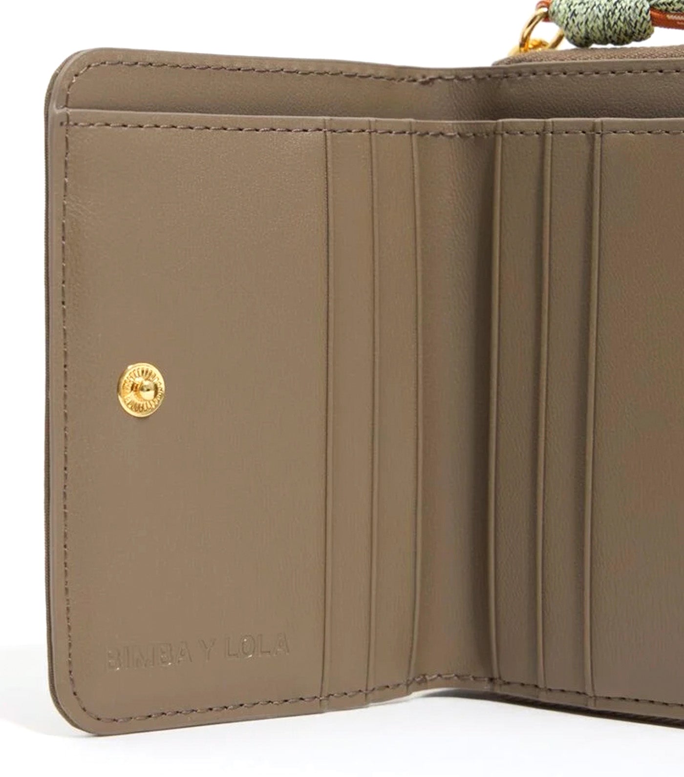 Nylon Flap Purse Khaki Brown