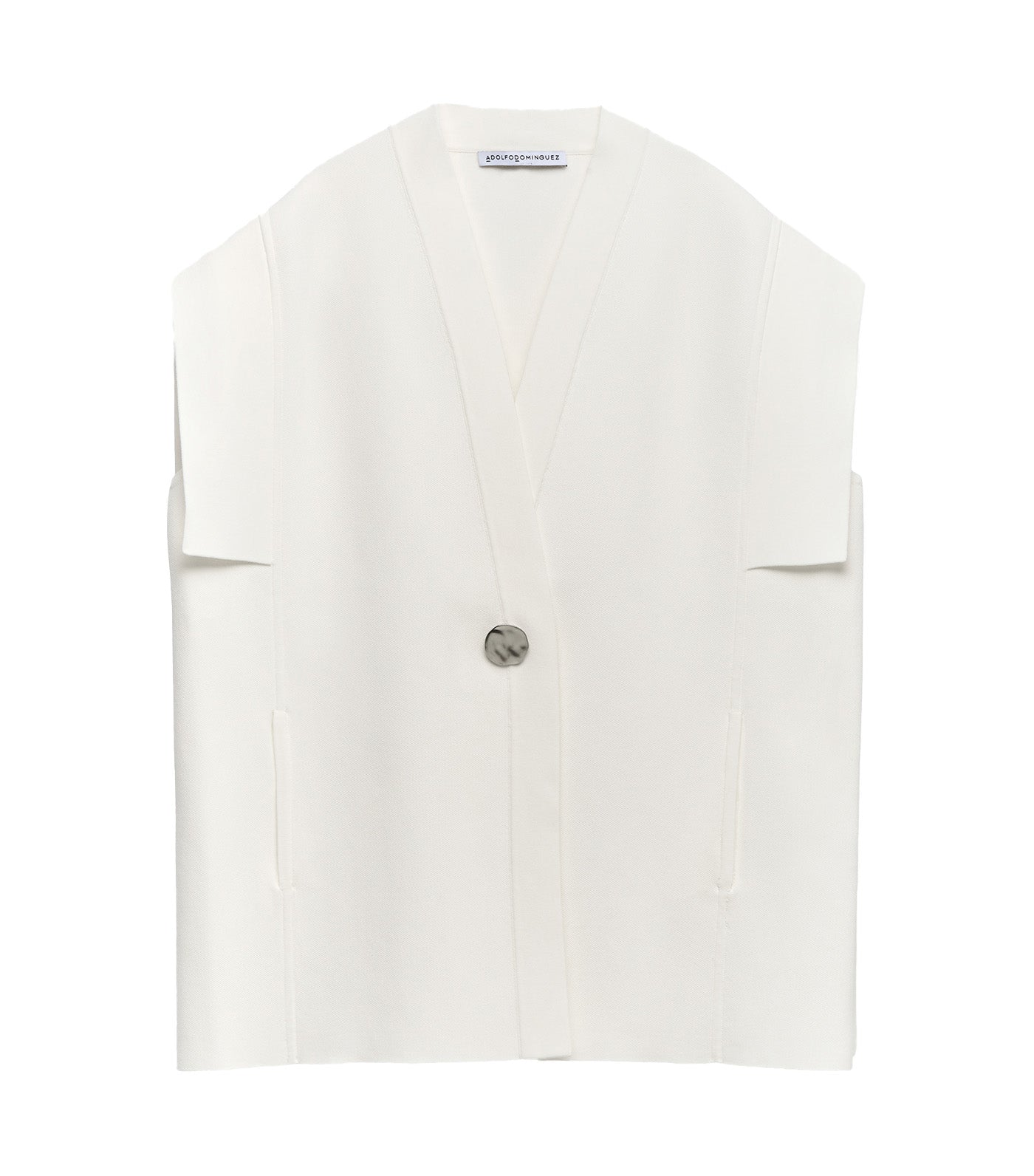 Double-Knit Vest Ecru