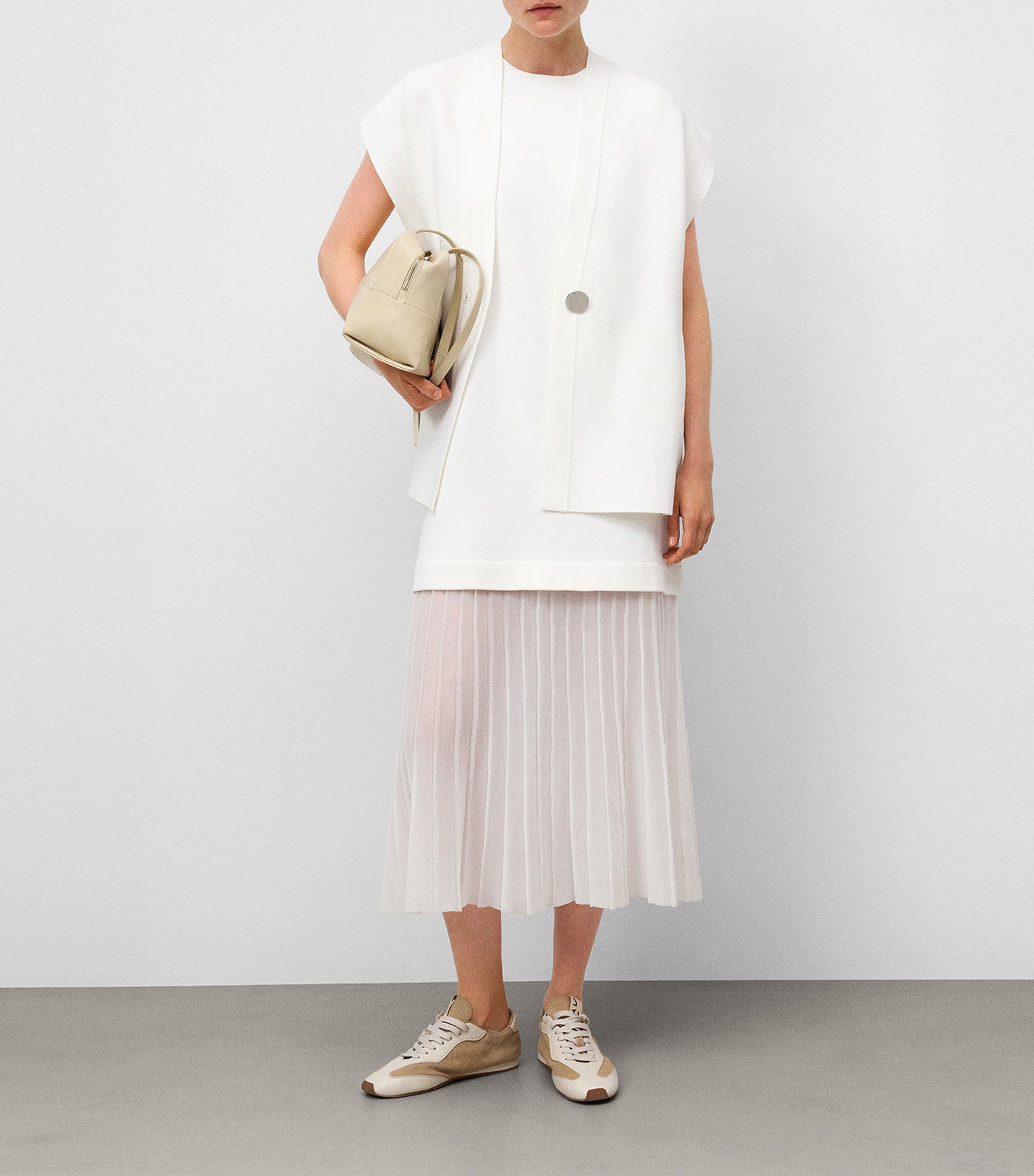 Double-Knit Vest Ecru