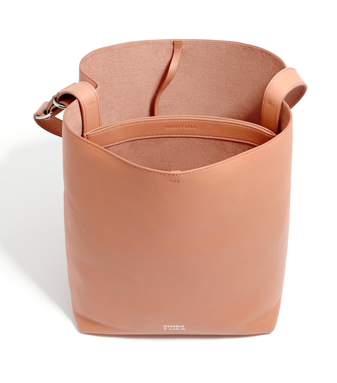 Bimba Y Lola Large Leather Carlino Bag Pink